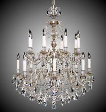  CH9580-O-16G-ST - 8+8 Light Rosetta Chandelier